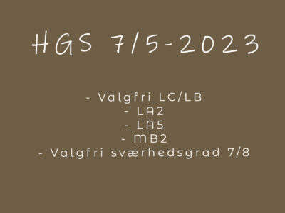 HGS distriktsstævne i dressur 7/5-2023