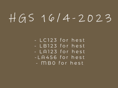 HGS klubstævne i dressur 16/4-2023